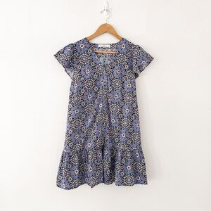 LOFT sleeveless ruffled mini dress